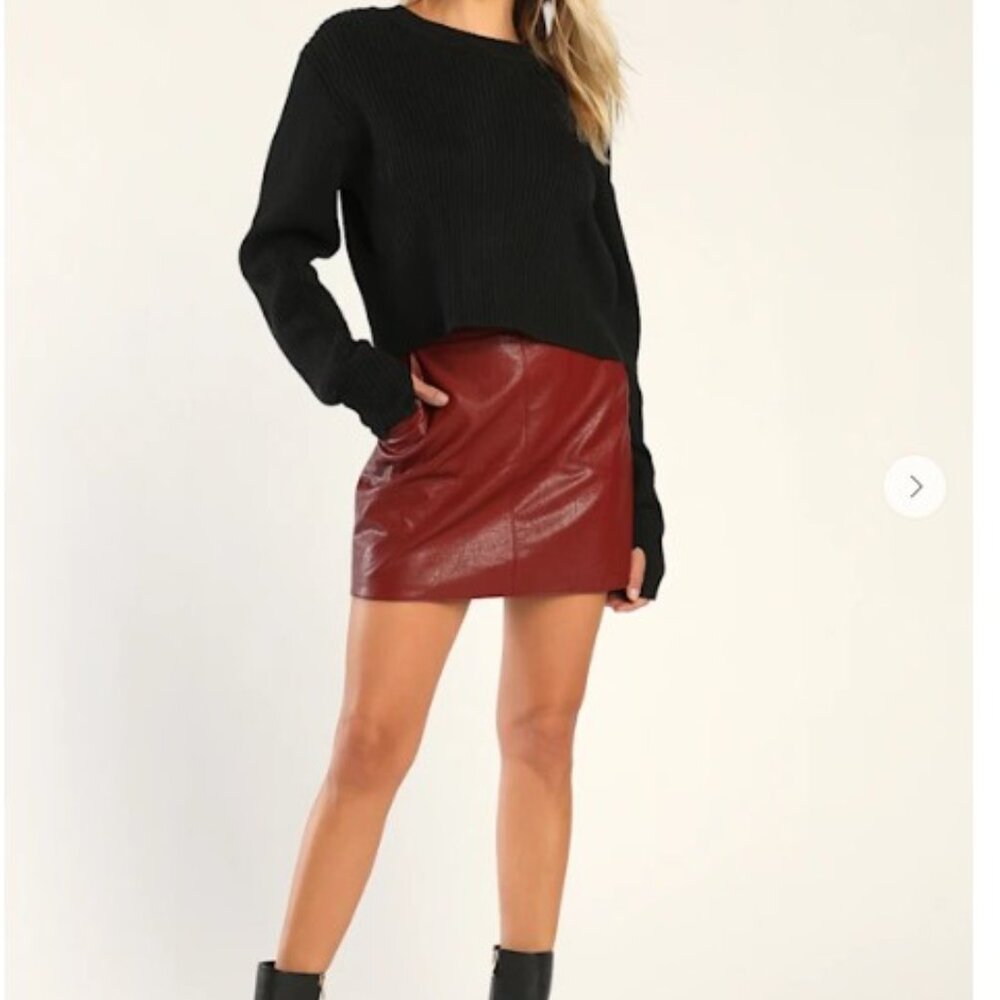 Lulu's Black Ribbed Sweater - Picture 3 of 7